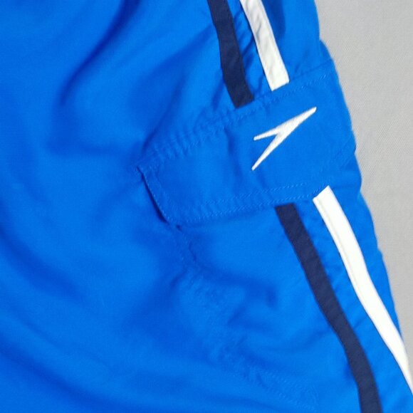 Speedo swim trunk men's size L light blue with grey colour - Picture 8 of 12